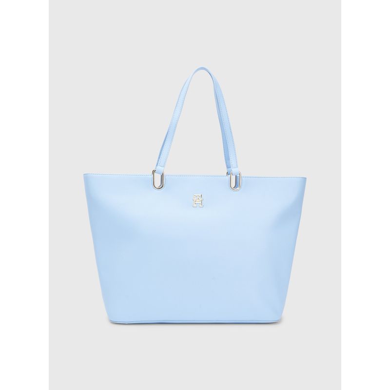 TOMMY HILFIGER - Tote Monogram Solid Celeste Tommy Hilfiger