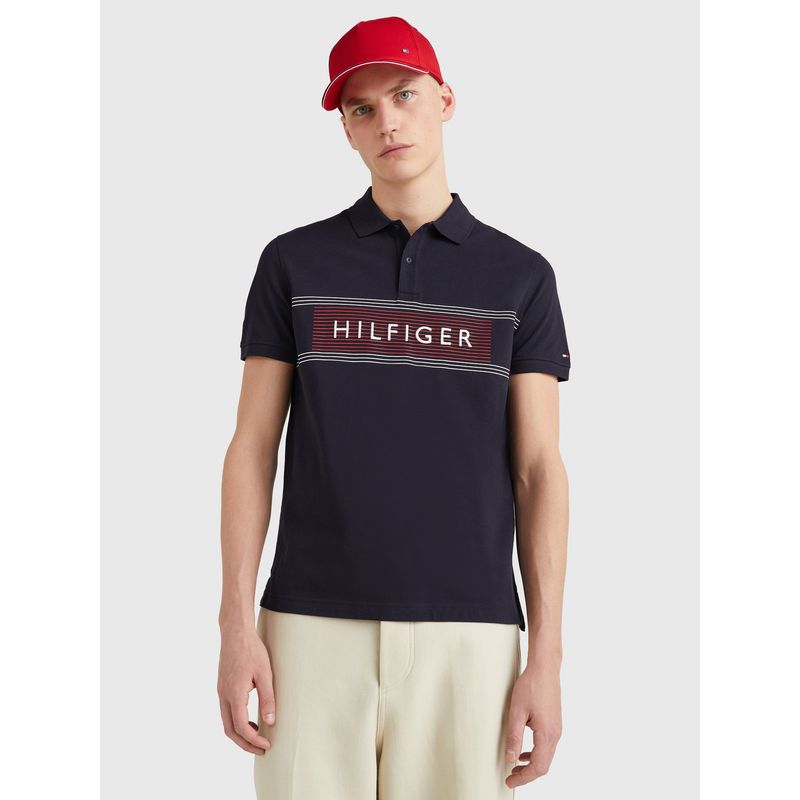 TOMMY HILFIGER - Polo Regular Fit  Con Logo Azul Tommy Hilfiger