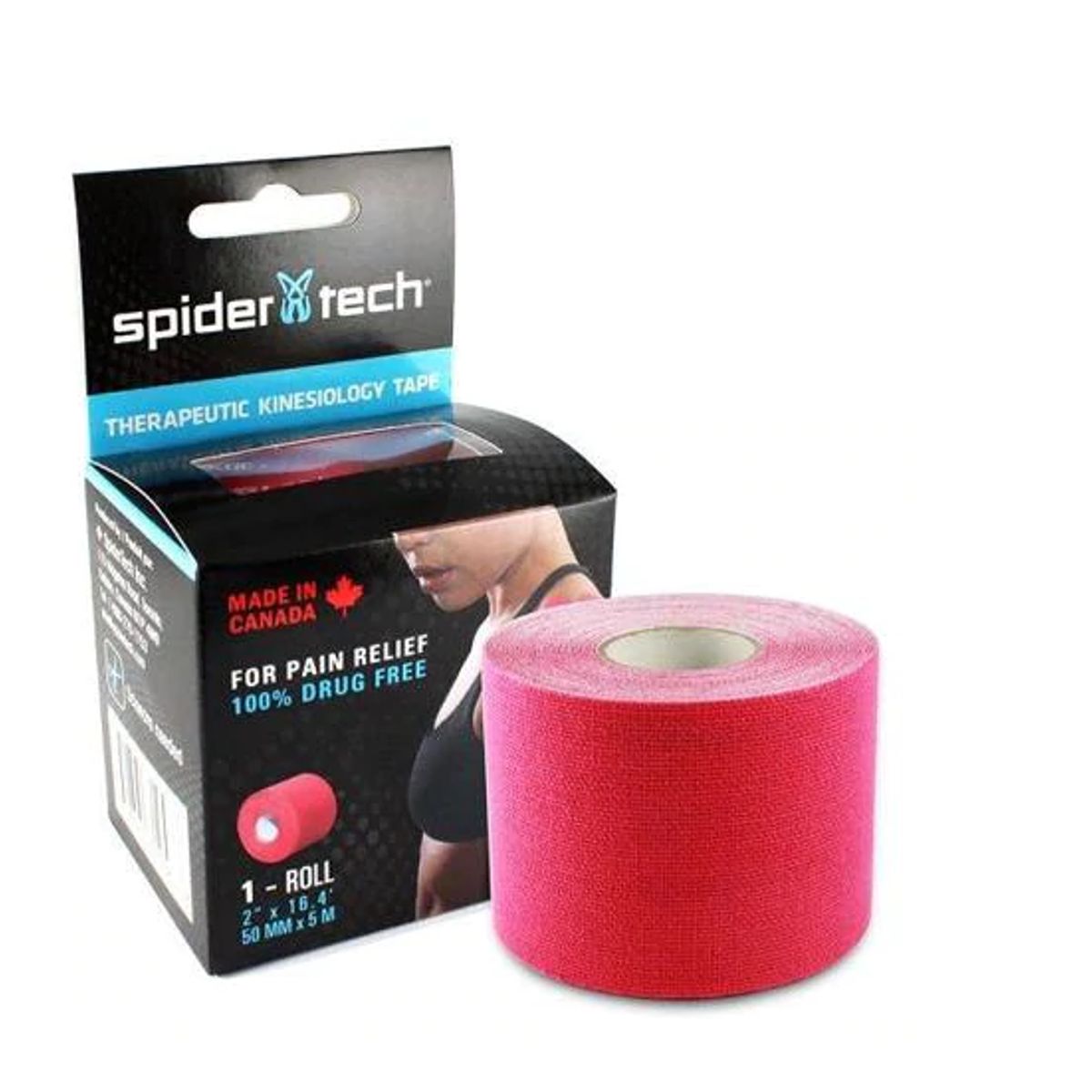 SPIDER TECH - Tape Kinesiologico Spidertech Rosado (5 cm x 5 mts) Rosado