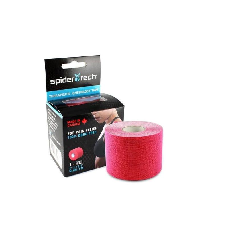 SPIDER TECH - Tape Kinesiologico Spidertech Rosado (5 cm x 5 mts) Rosado