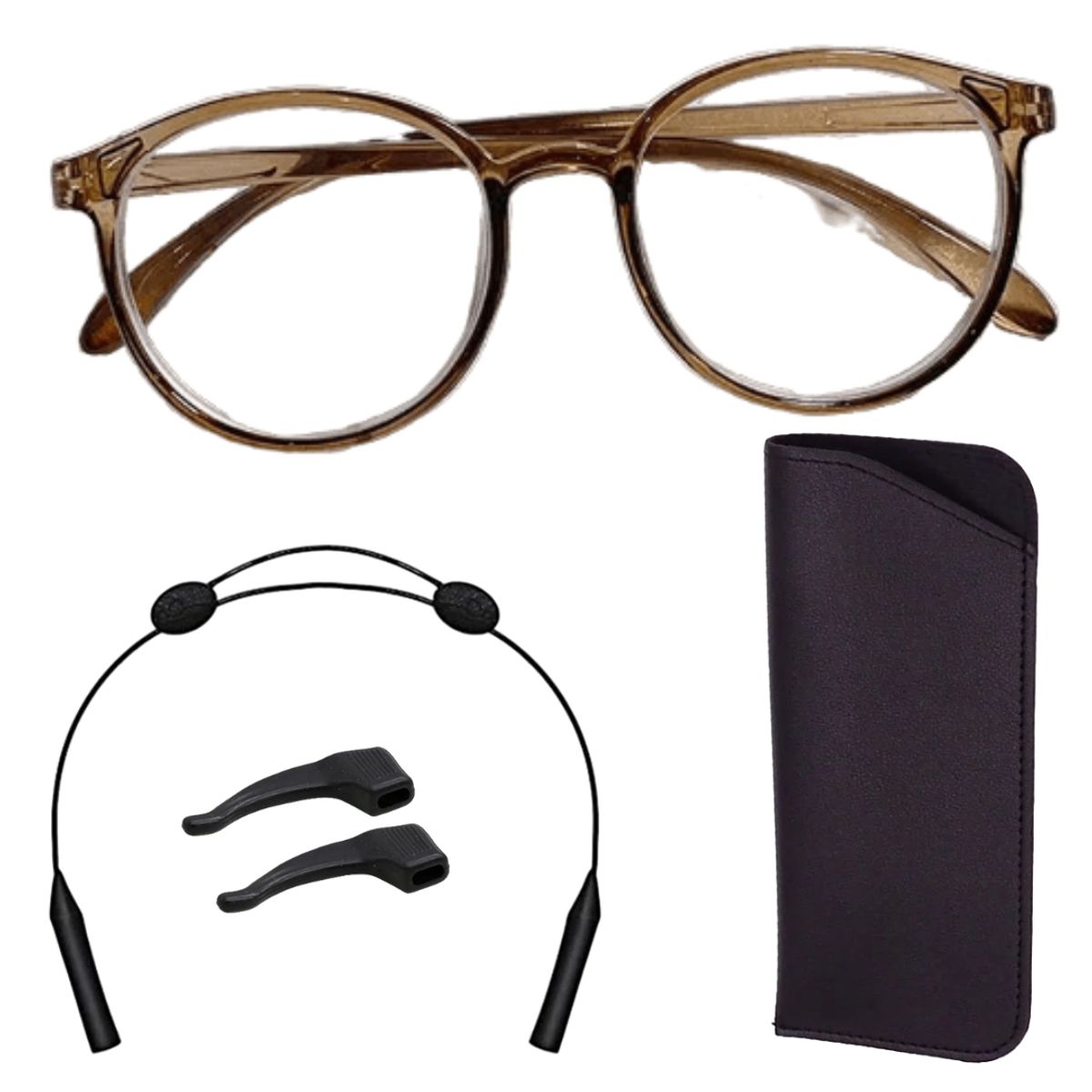 JM - Ruztik Lente Miopía 3.00 Anti Luz Azul + Estuche + Correa V6