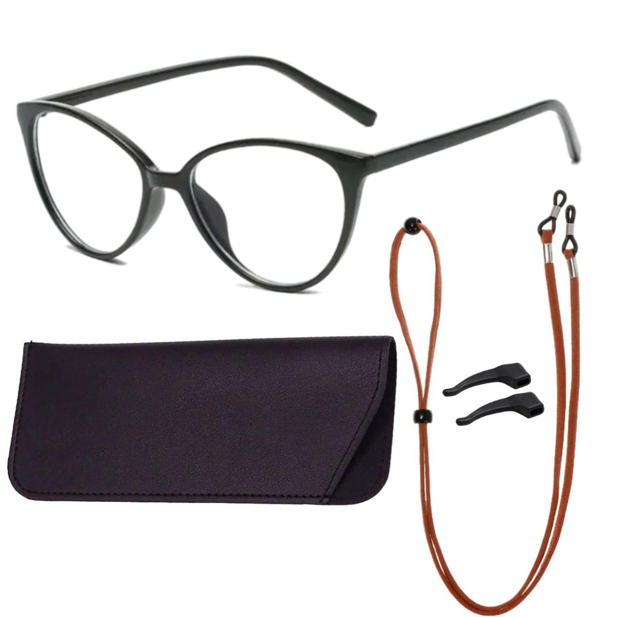 JM - Ruztik Lente Miopía 1.50 Anti Luz Azul + Estuche + Correa V8