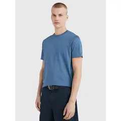 TOMMY HILFIGER - Polera Essential De Punto Azul