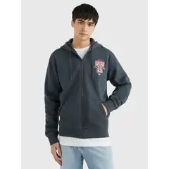 TOMMY HILFIGER - Polerón Hoodie Monogram Sport Azul