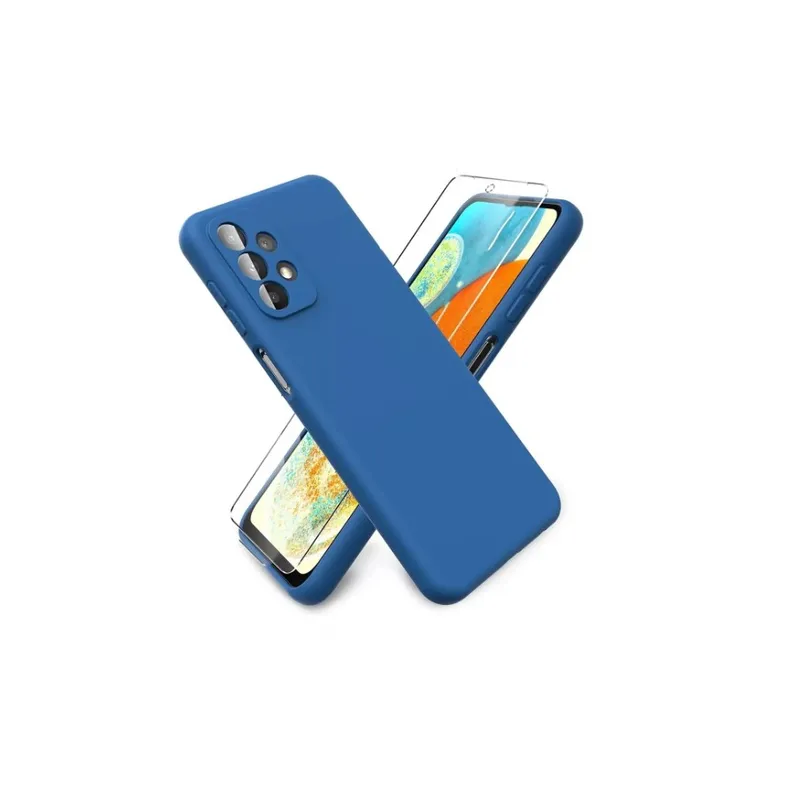 GENERICO - Carcasa Silicona Para Samsung A13 5G + Lamina Completa Azul