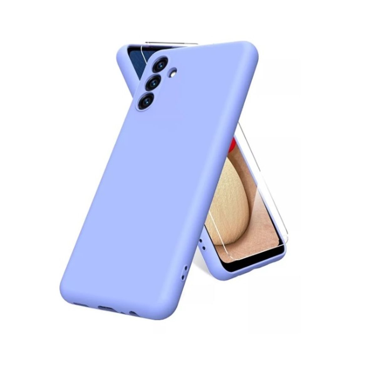 GENERICO - Carcasa Silicona Para Samsung A13 5G + Lamina Completa Lila