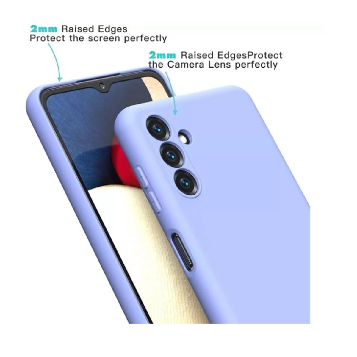 GENERICO - Carcasa Silicona Para Samsung A13 5G + Lamina Completa Lila