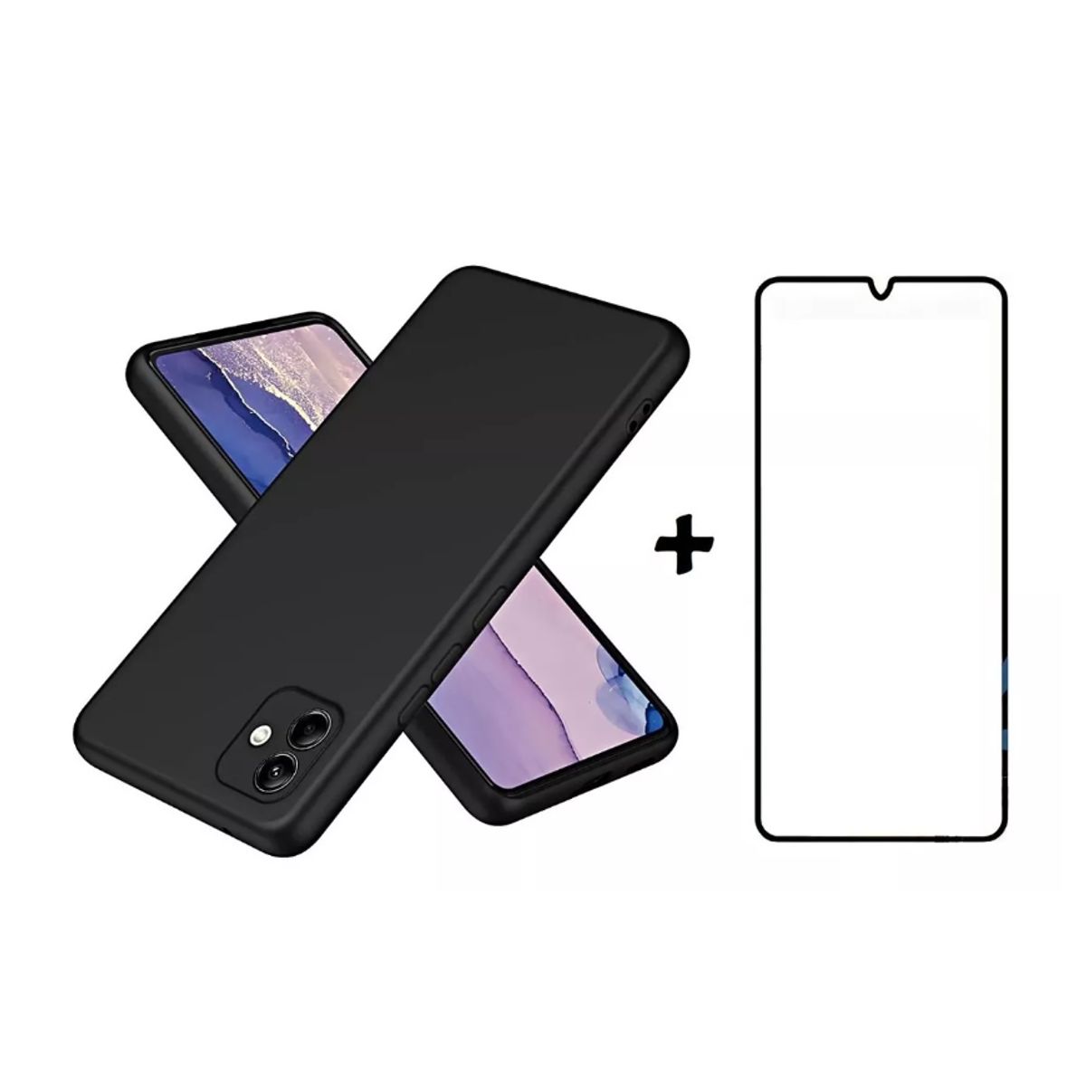 GENERICO - Carcasa Silicona Para Samsung Todos + Lamina Completa