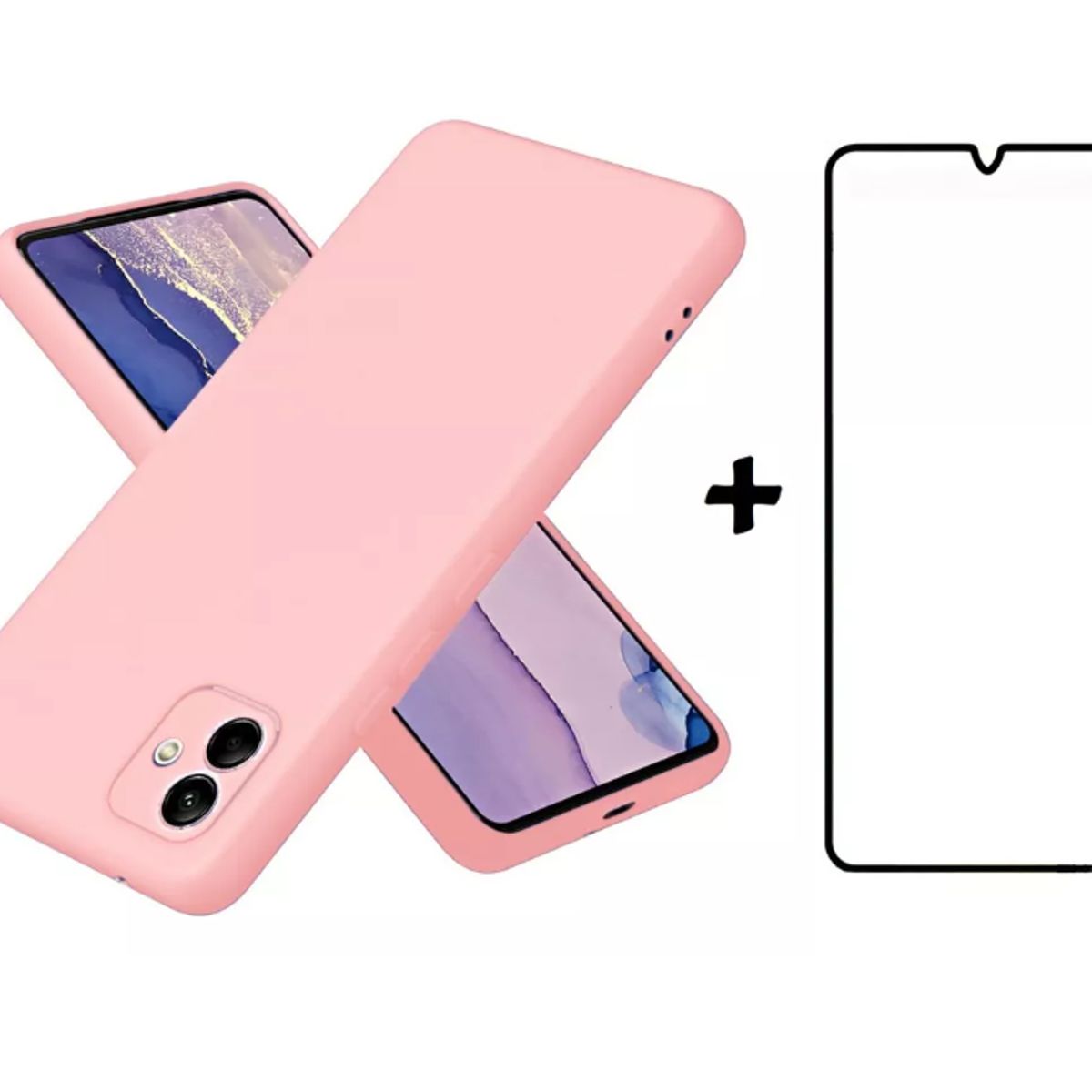 GENERICO - Carcasa Silicona Para Samsung Todos + Lamina Completa