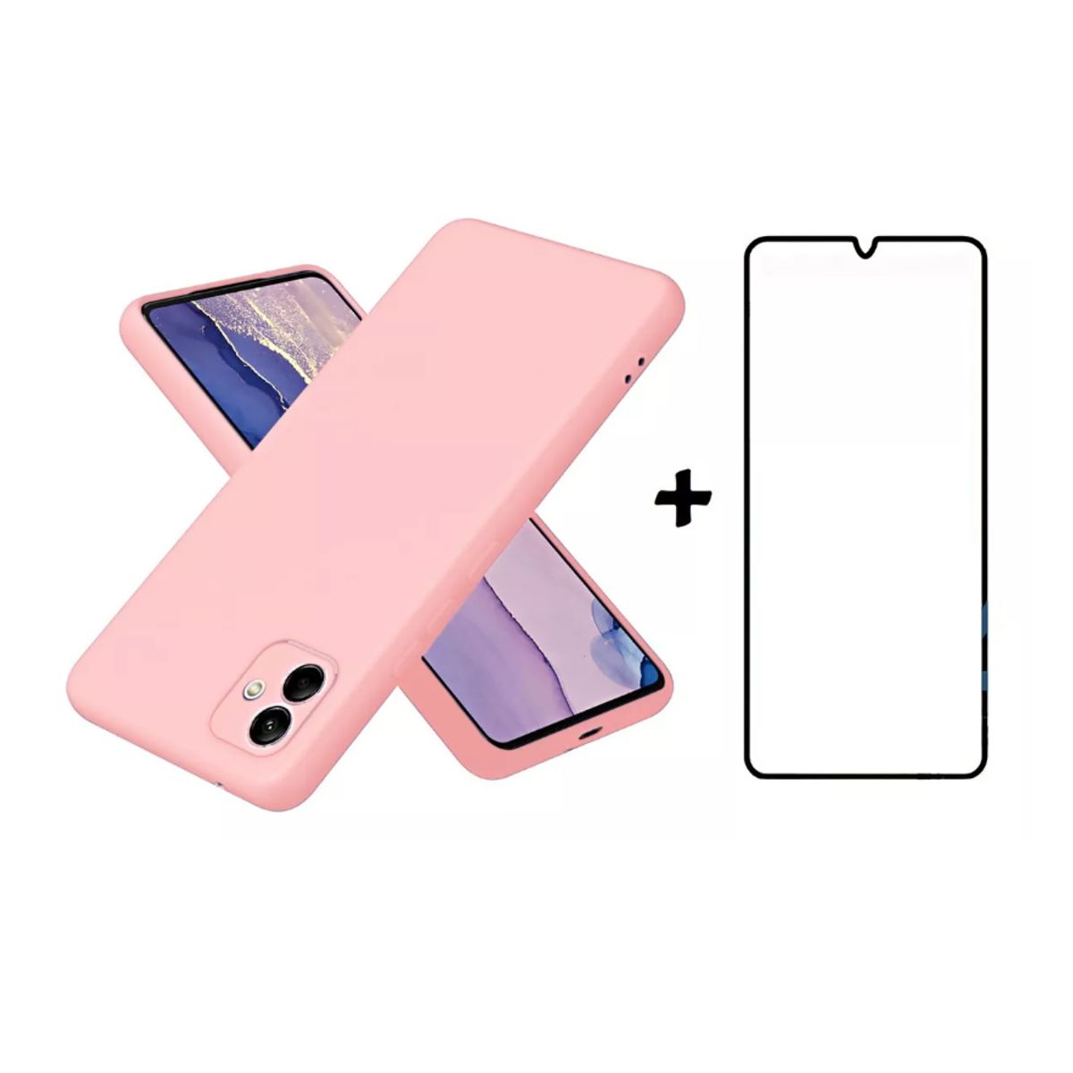 GENERICO - Carcasa Silicona Para Samsung Todos + Lamina Completa