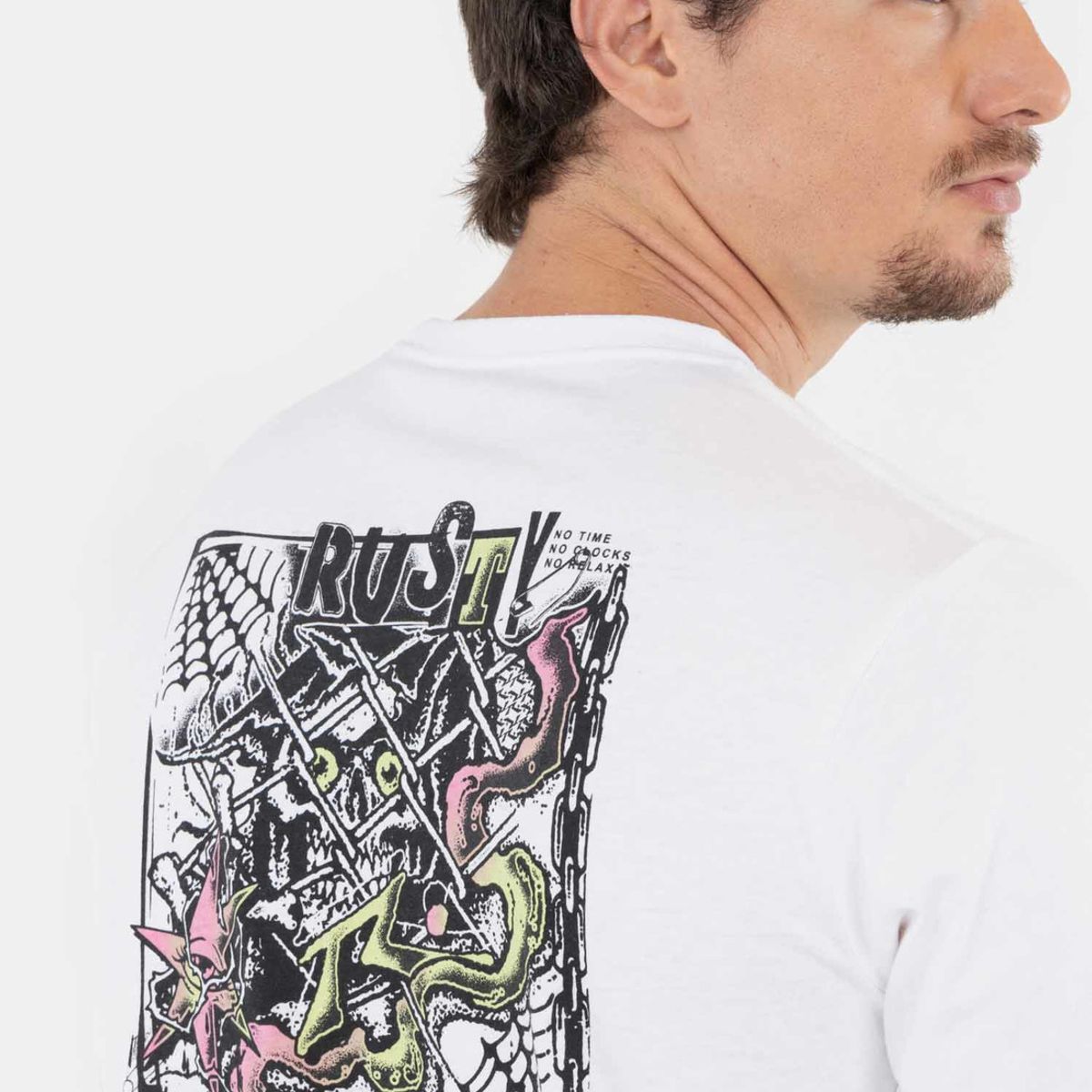 RUSTY - Polera Jail Breake Ss Tee Blanco Hombre Rusty