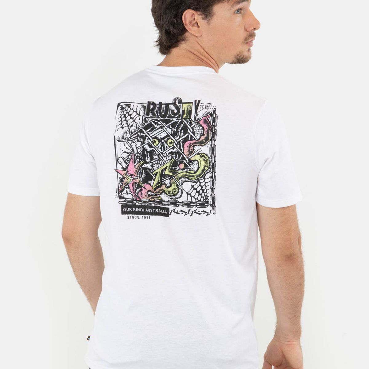 RUSTY - Polera Jail Breake Ss Tee Blanco Hombre Rusty