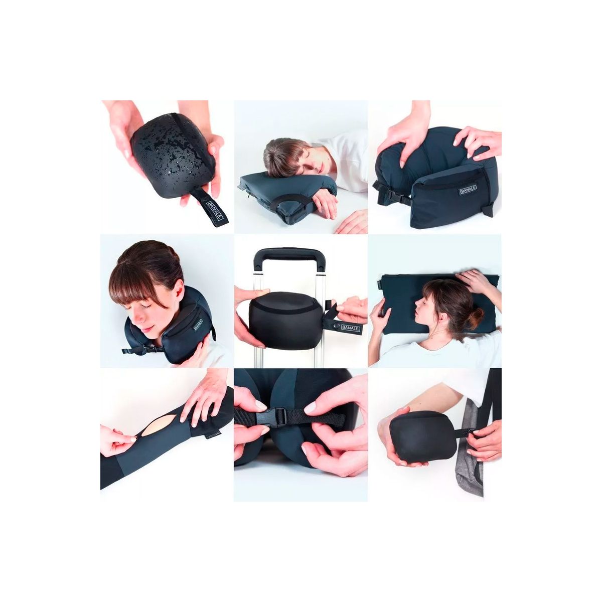 GENERICO - Almohada 3 En 1 Cojín Cuello Cervical Viaje Auto Hogar Avión