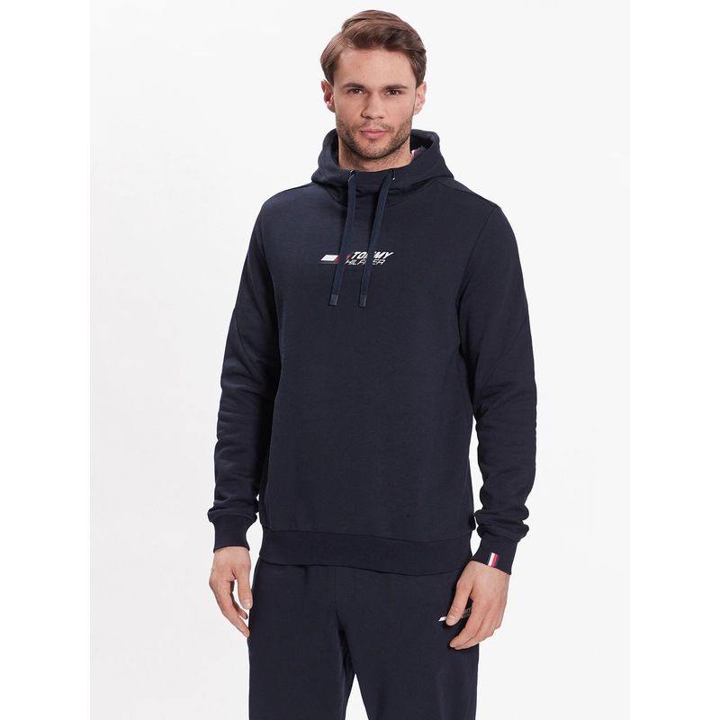 TOMMY HILFIGER - Polerón Hoodie Sport  Essential Azul Tommy Hilfiger
