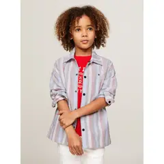 TOMMY HILFIGER - Camisa Flex Con Rayas Ithaca Multicolor