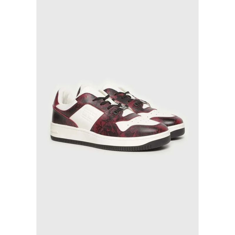 TOMMY HILFIGER - Zapatillas Retro Basket Print Rojo Tommy Hilfiger