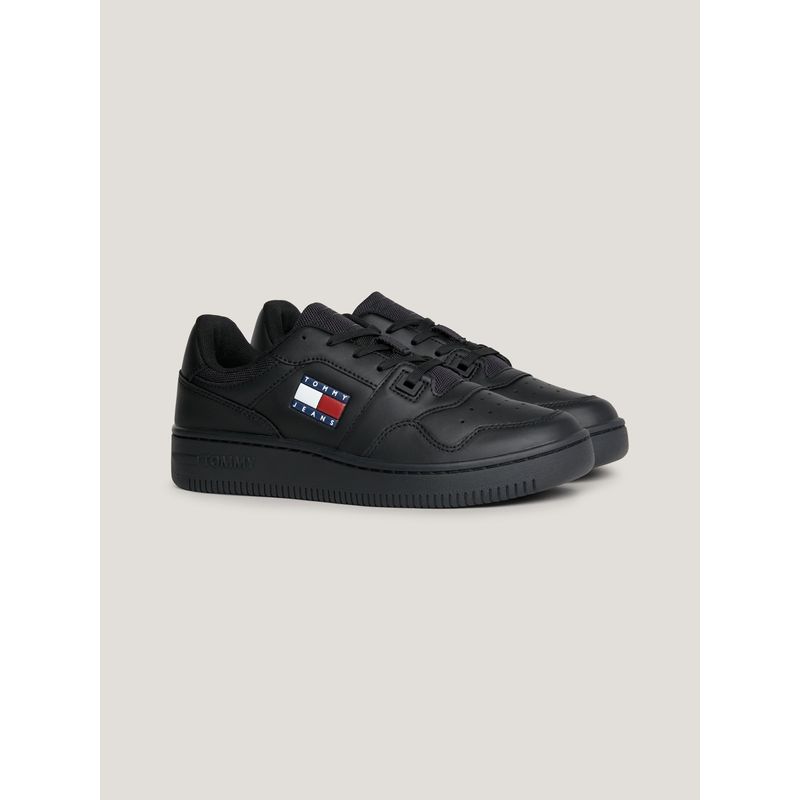 TOMMY HILFIGER - ZAPATILLAS MUJER RETRO LOGO NEGRO TOMMY HILFIGER