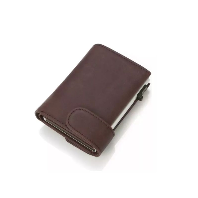 GENERICO - Billetera Tarjetero Rfid Cuero Pu Hombre Minimalista