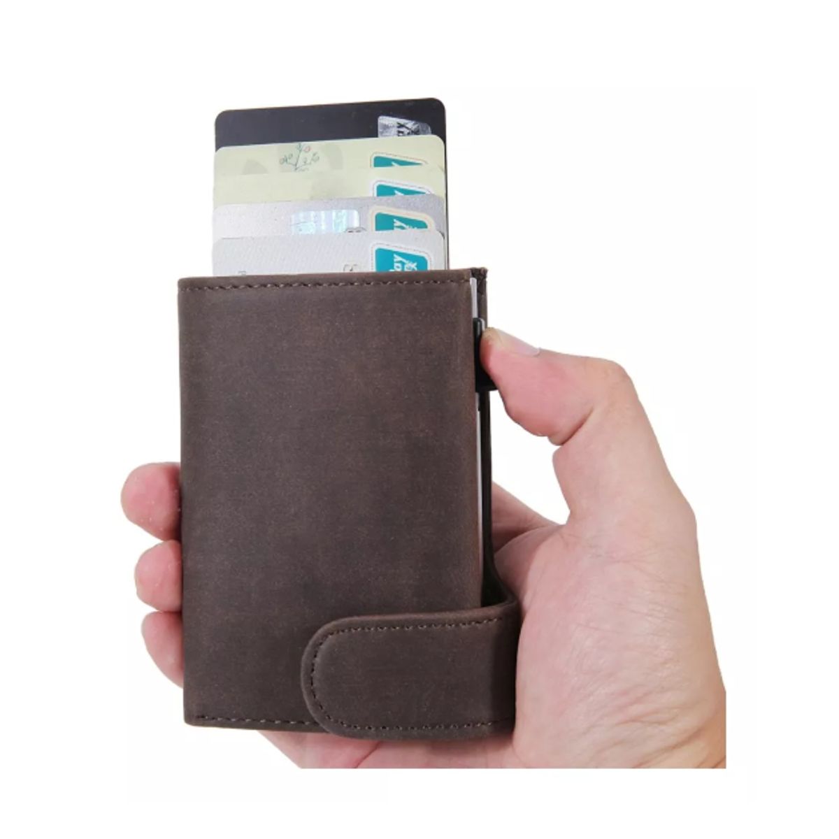 GENERICO - Billetera Tarjetero Rfid Cuero Pu Hombre Minimalista