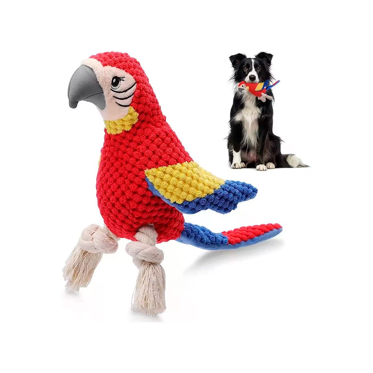 GENERICO - Peluche Juguete Para Perros Mordedor Loro Con Sonido Mascota