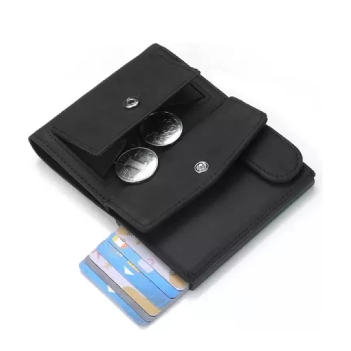 GENERICO - Billetera Tarjetero Rfid Cuero Pu Hombre Minimalista
