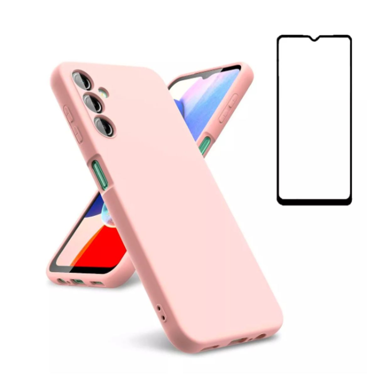 GENERICO - Carcasa Silicona Para Samsung Todos + Lamina Completa