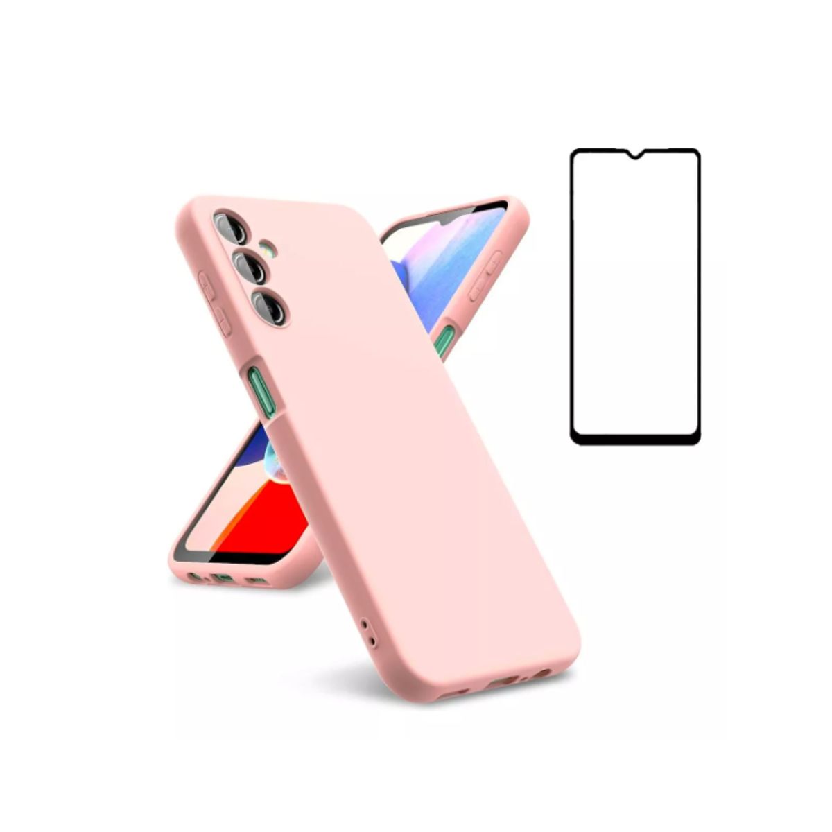 GENERICO - Carcasa Silicona Para Samsung Todos + Lamina Completa