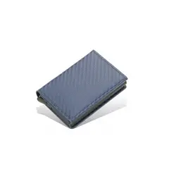 GENERICO - Tarjetero Billetera   Minimalista Hombre Mujer Rfid Cuero Pu Azul
