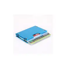 GENERICO - Tarjetero Metalico Aluminio Anti Clonacion Caballero Rfid Azul
