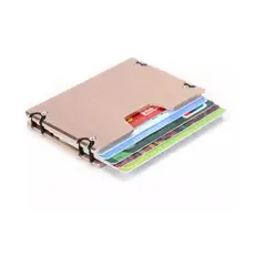 GENERICO - Tarjetero Metalico Aluminio Anti Clonacion Caballero Rfid Dorado