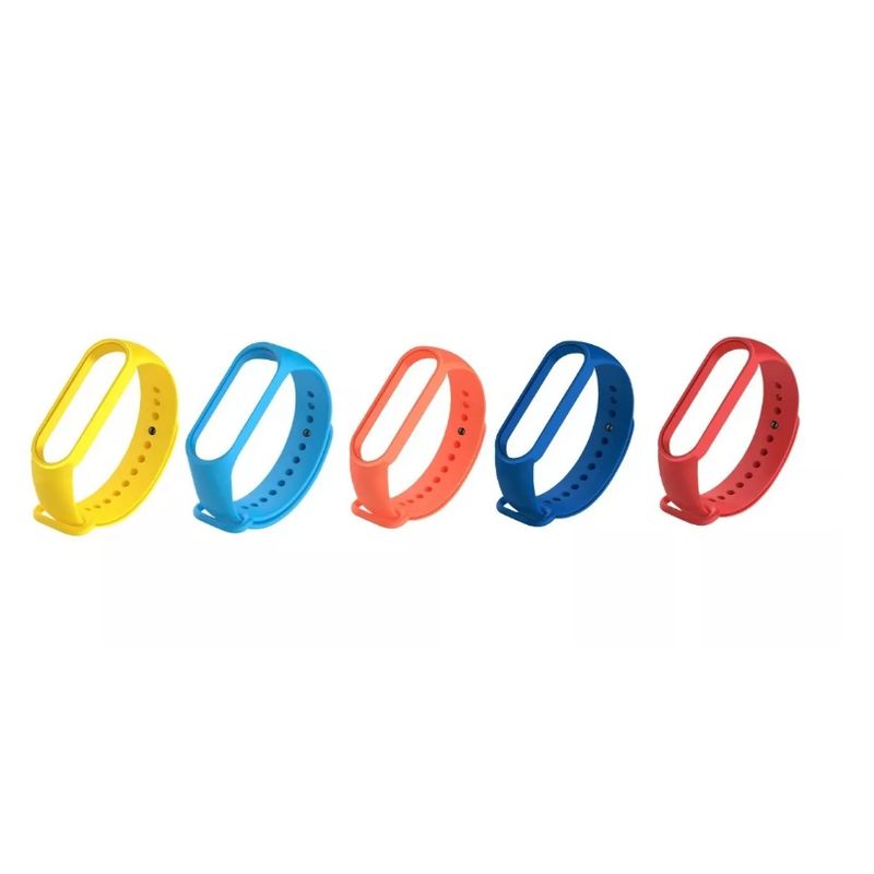 GENERICO - Pack 5 Correas De Recambio Varios Colores Xiaomi Mi Band 5/6