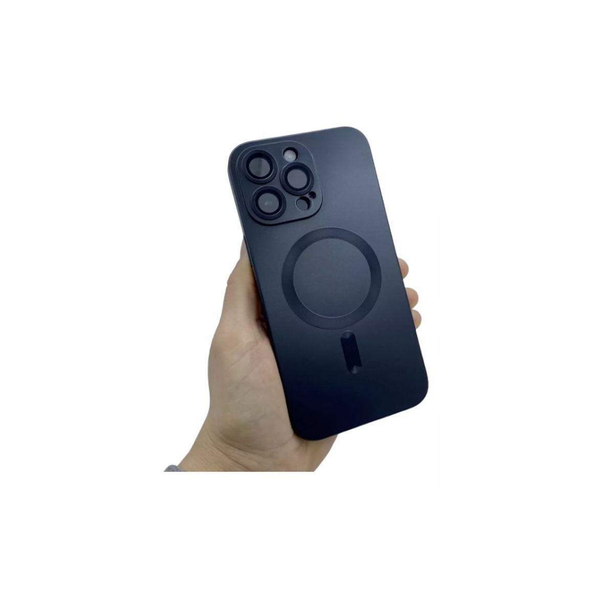 GENERICO - Carcasa Metalizada Para iPhone15 Pro Max Metalizada Lente CámarasNegro