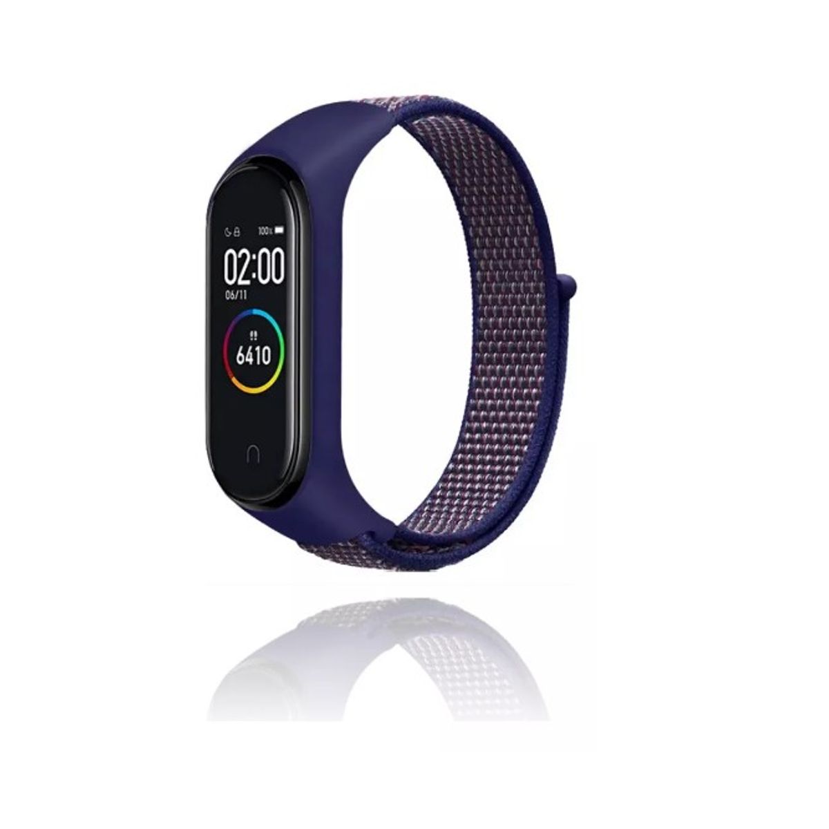 GENERICO - Correa De Nylon Para Xiaomi Mi Band 7 6 5 / Velcro Sticker Azul