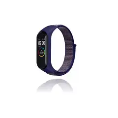 GENERICO - Correa De Nylon Para Xiaomi Mi Band 7 6 5 / Velcro Sticker Azul