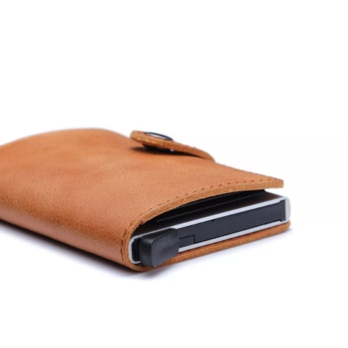 GENERICO - Billetera Tarjetero Rfid Cuero Hombre Mujer Minimalista Brow Marrón