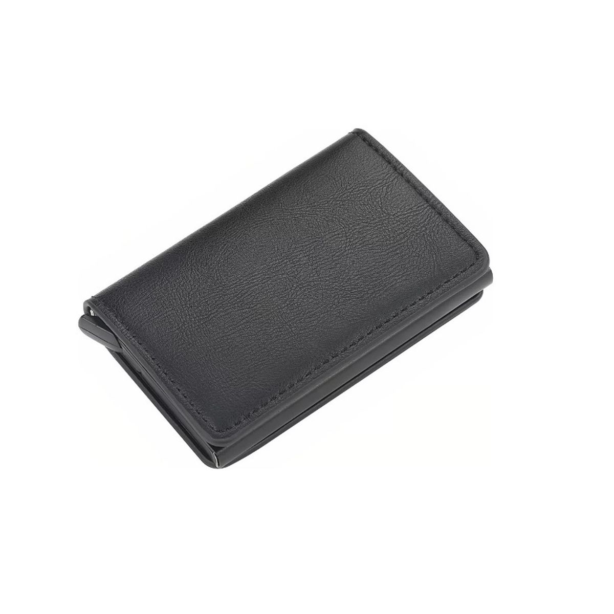 GENERICO - Billetera Minimalista Tarjetero Hombre Mujer Rfid Cuero Pu Negro