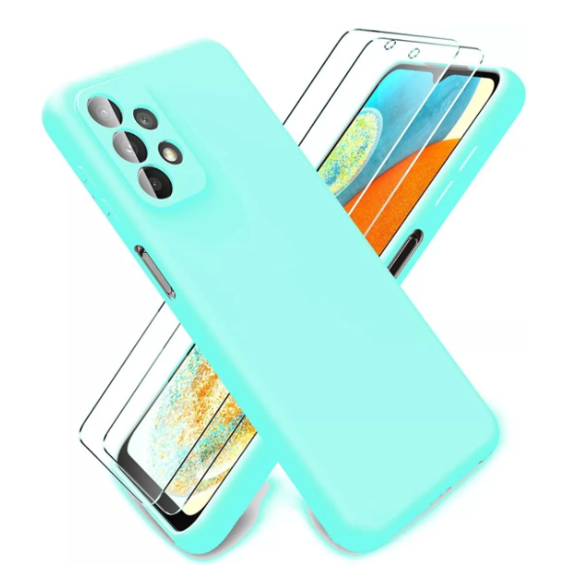 GENERICO - Carcasa Silicona Para Samsung Todos + Lamina Completa