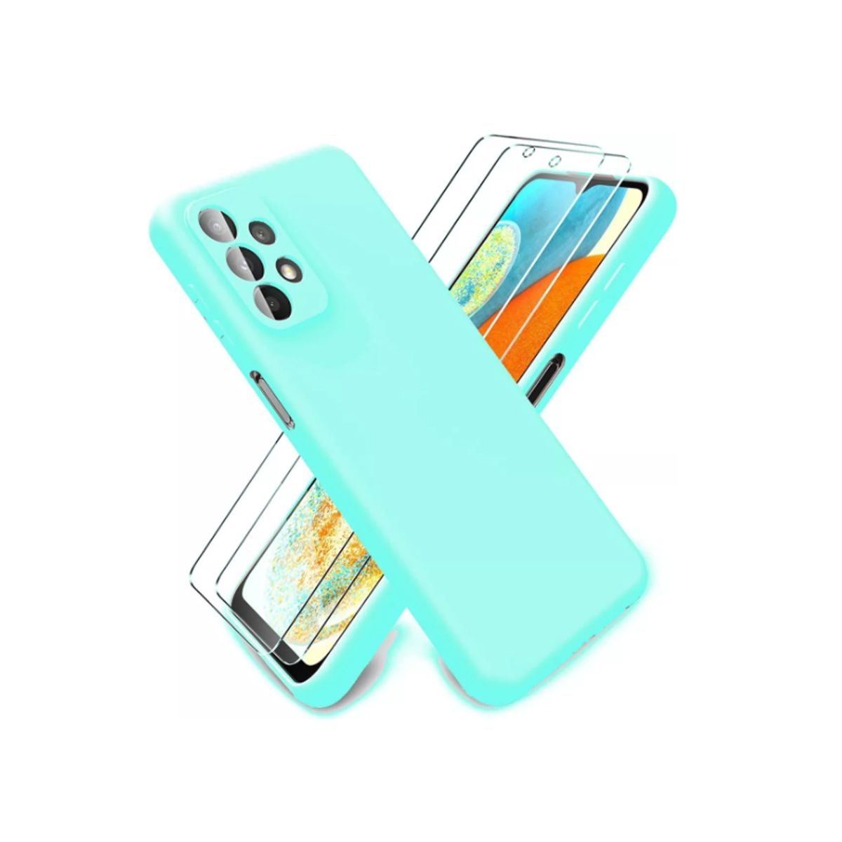 GENERICO - Carcasa Silicona Para Samsung Todos + Lamina Completa