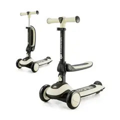 KINDERKRAFT - Triciclo Monopatin 2en1 Halley Stone White