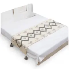 GENERICO - Piecera Pie De Cama Boho Bordada Cama King Y 2 Plazas