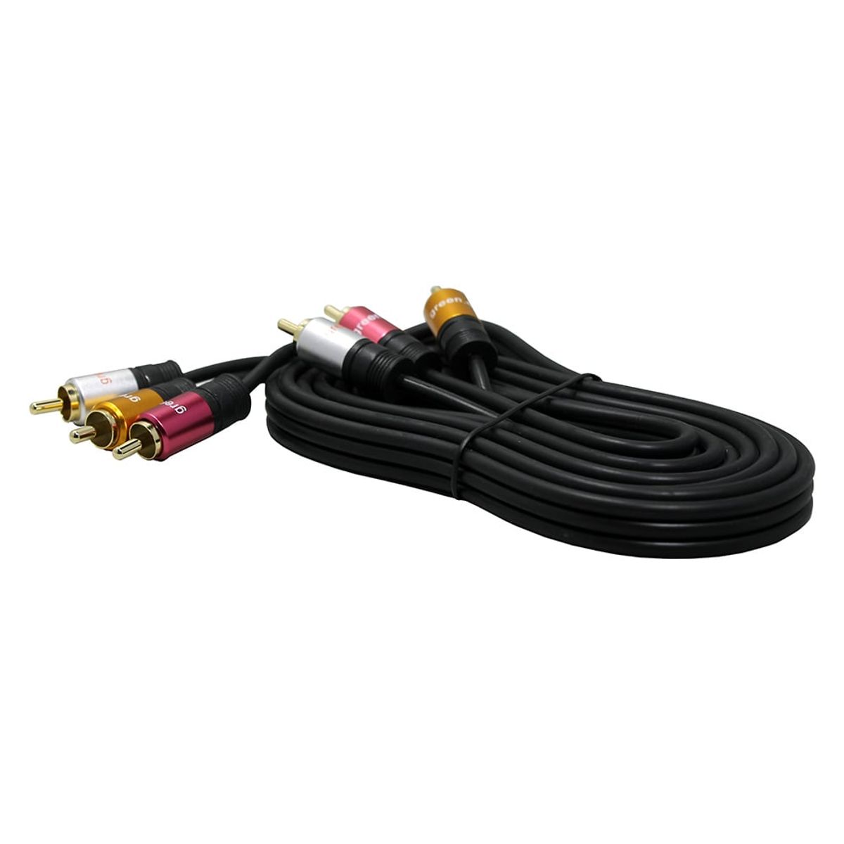 GREEN E - Cable Audio Stereo Video 3 RCA / 3 RCA  2MTS