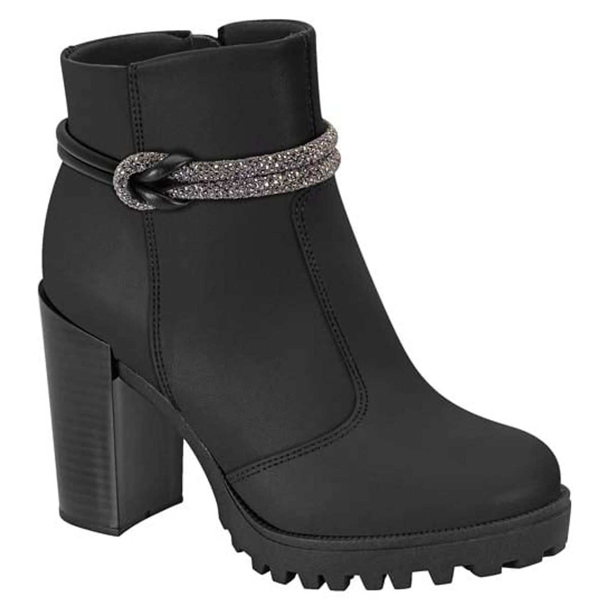 MOLECA - Botin Mujer Taco Cuadrado Negro Moleca