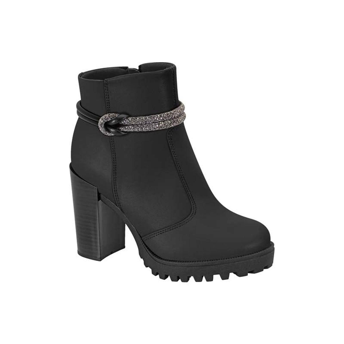 MOLECA - Botin Mujer Taco Cuadrado Negro Moleca