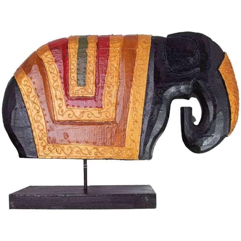 PROPLASTIC - ELEFANTE DE MADERA COLOR NEGRO