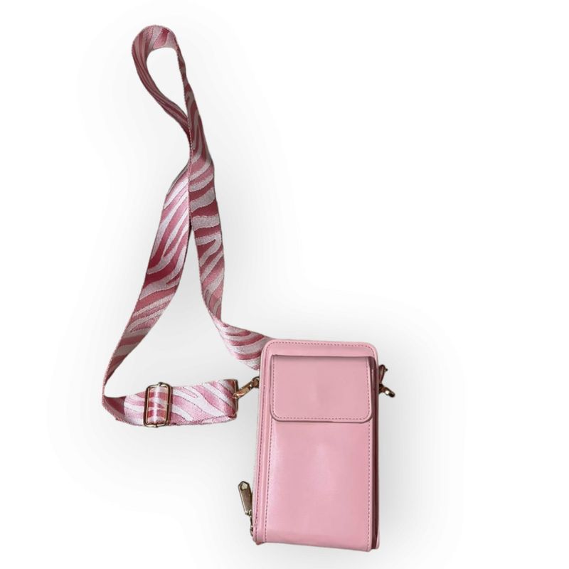 GENERICO - Cartera Porta Celular Eco cuero 3 Compartimientos
