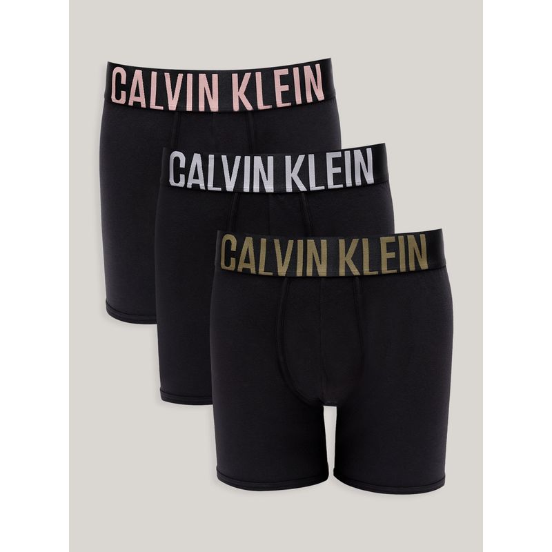 CALVIN KLEIN - Pack 3 Bóxers Brief Intense Power Cotton Negro Calvin Klein