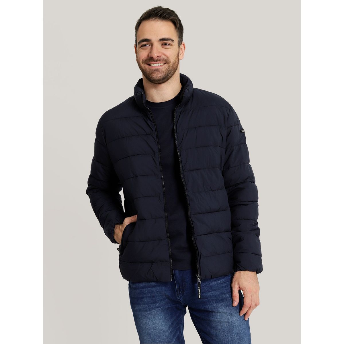 CALVIN KLEIN - Parka Stretch Pufer Azul Calvin Klein