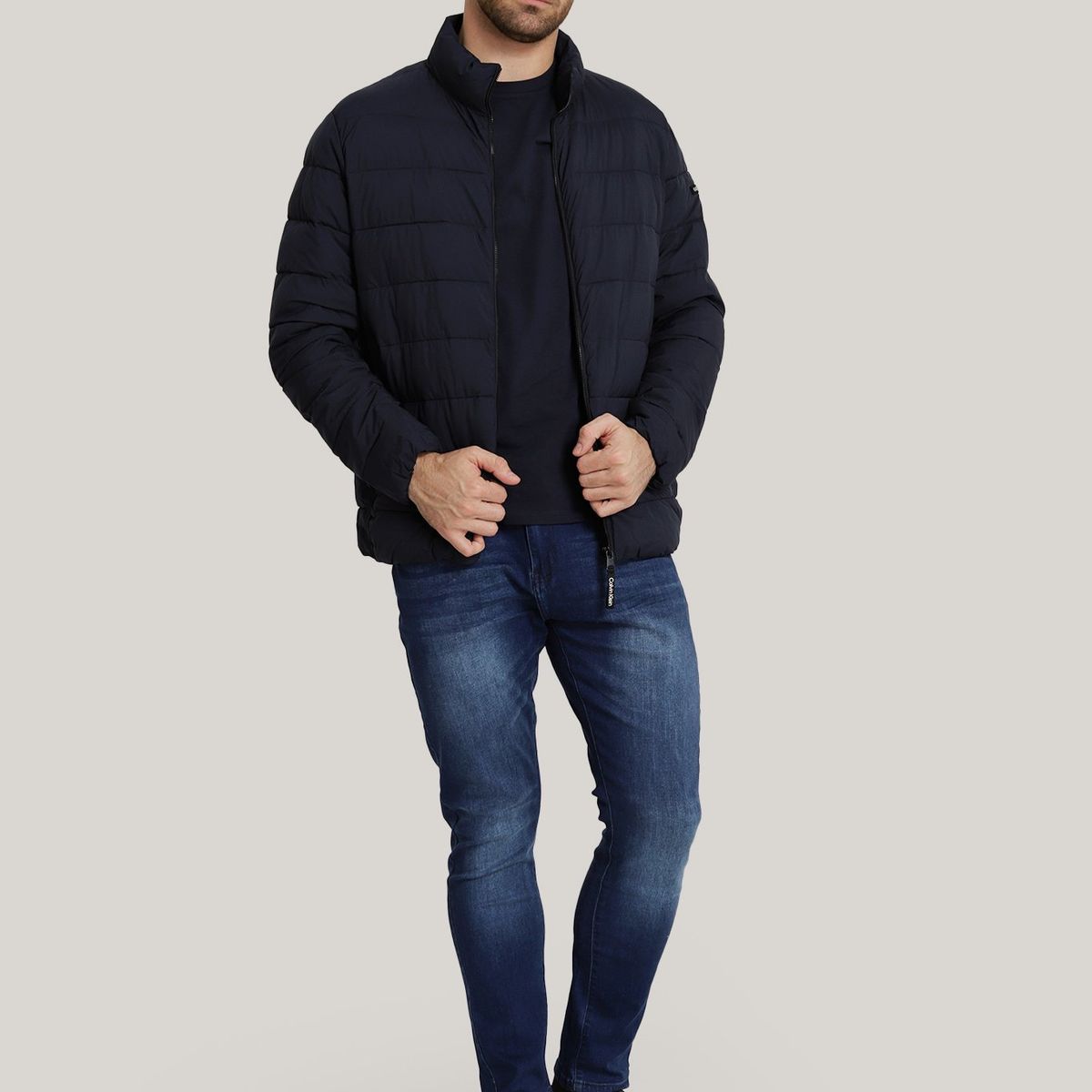 CALVIN KLEIN - Parka Stretch Pufer Azul Calvin Klein