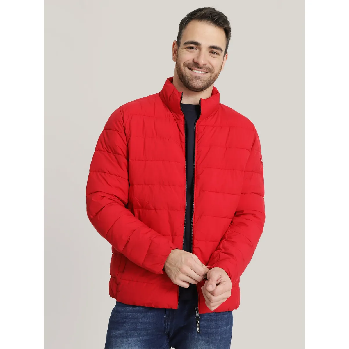 CALVIN KLEIN - Parka Stretch Pufer Rojo Calvin Klein