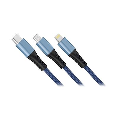 Master G Cable Usb 3 En 1 Micro Tipo C Y Para Iphone